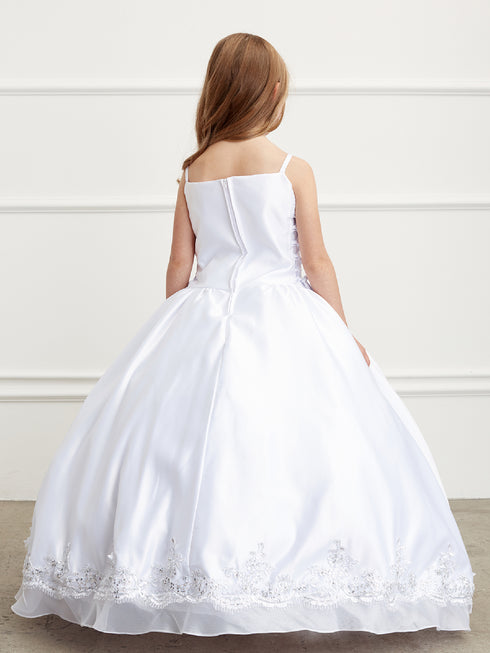 Tip Top Kids Big Girls White Side Corset Mary Bolero Communion Dress 7-18 - SophiasStyle.com